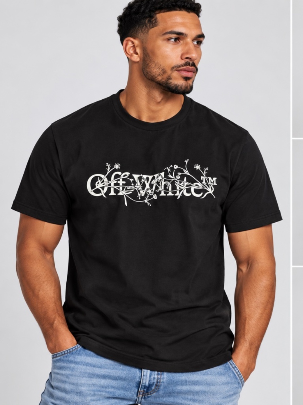 Black off-white T-shirt